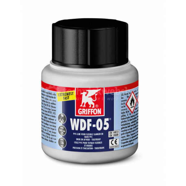 COLLE PVC WDF05® BIDON AVEC PINCEAU GOUPILLON 250 ML 6307287