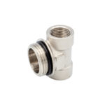 Nickel Plated End Piece Tee - 1mx1/2fx1/2f