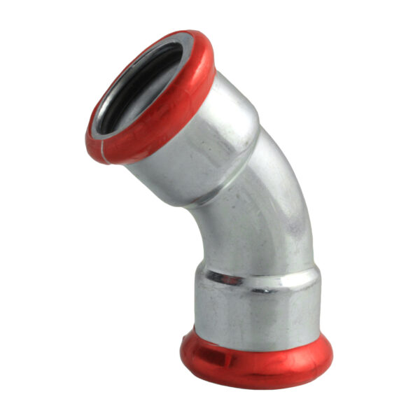 PRESS ACIER 'M 'GALVANISÉ COUDE 45°  35 X 35 MM  FF C22ZGLBP