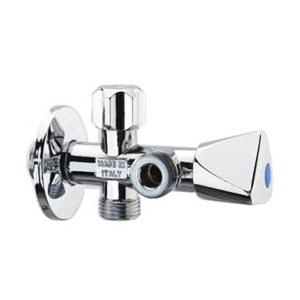 ROBINET EQUERRE + ROSSACE 1/2X3/8X3/8 D447694