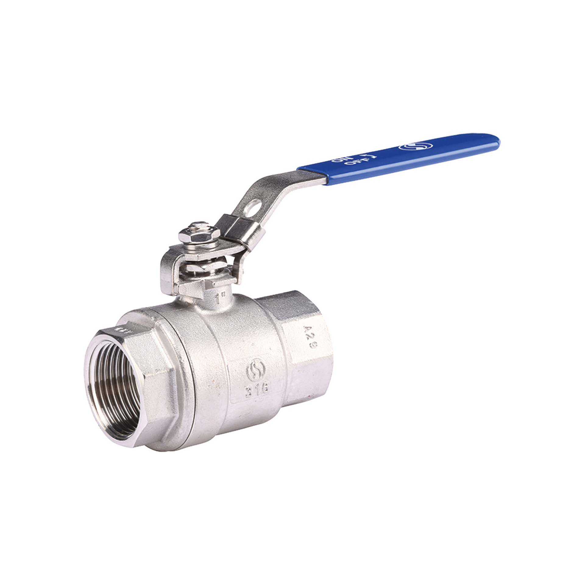 0190351af3.jpg VANNE INOX POIGNEE BLEUE I701 2" - Image 1