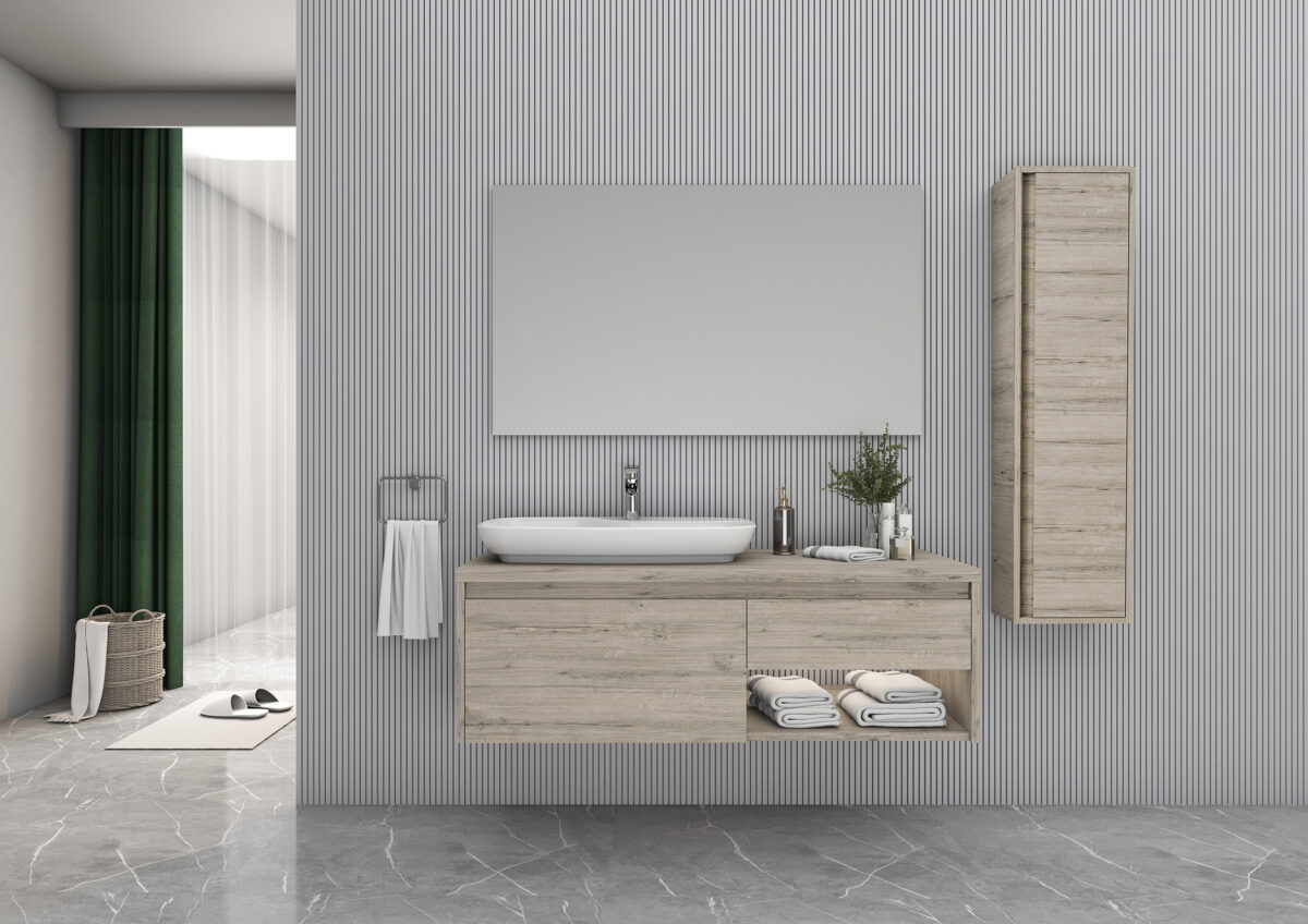 ARES MEUBLE SOUS-PLAN (120CM) - BOIS CLAIR - Image 3