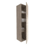 Armoire Colonne Elite Avec Relief Horizontal (160cm) - Bois Clair – Image 2