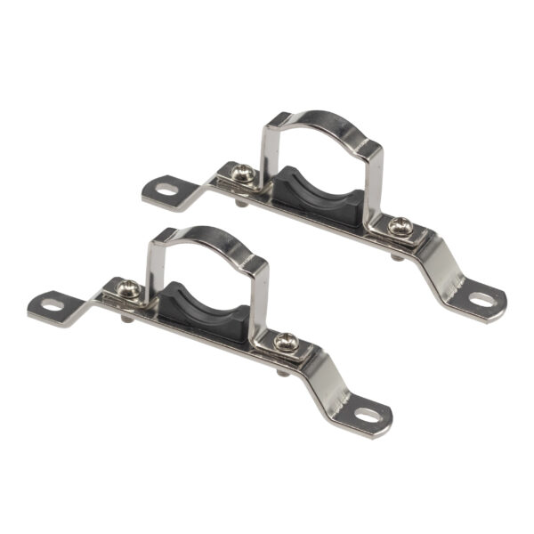 FIXATION SIMPLE POUR COLLECTEUR  LAITON NICKELÃ‰ 1" 2PCS/SET