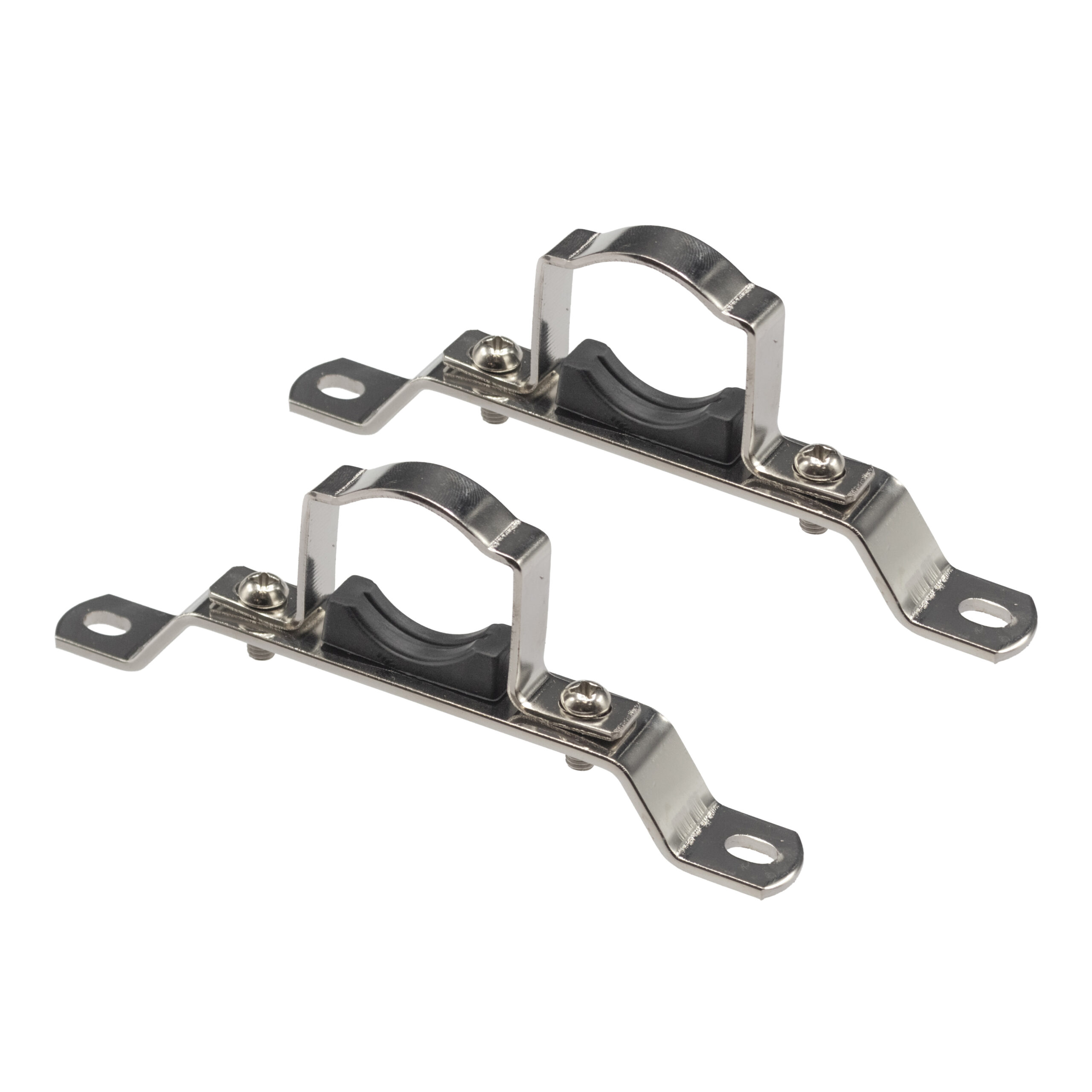 BLR424-N.jpg FIXATION SIMPLE POUR COLLECTEUR LAITON NICKELÉ 1" 2PCS/SET - Image 1