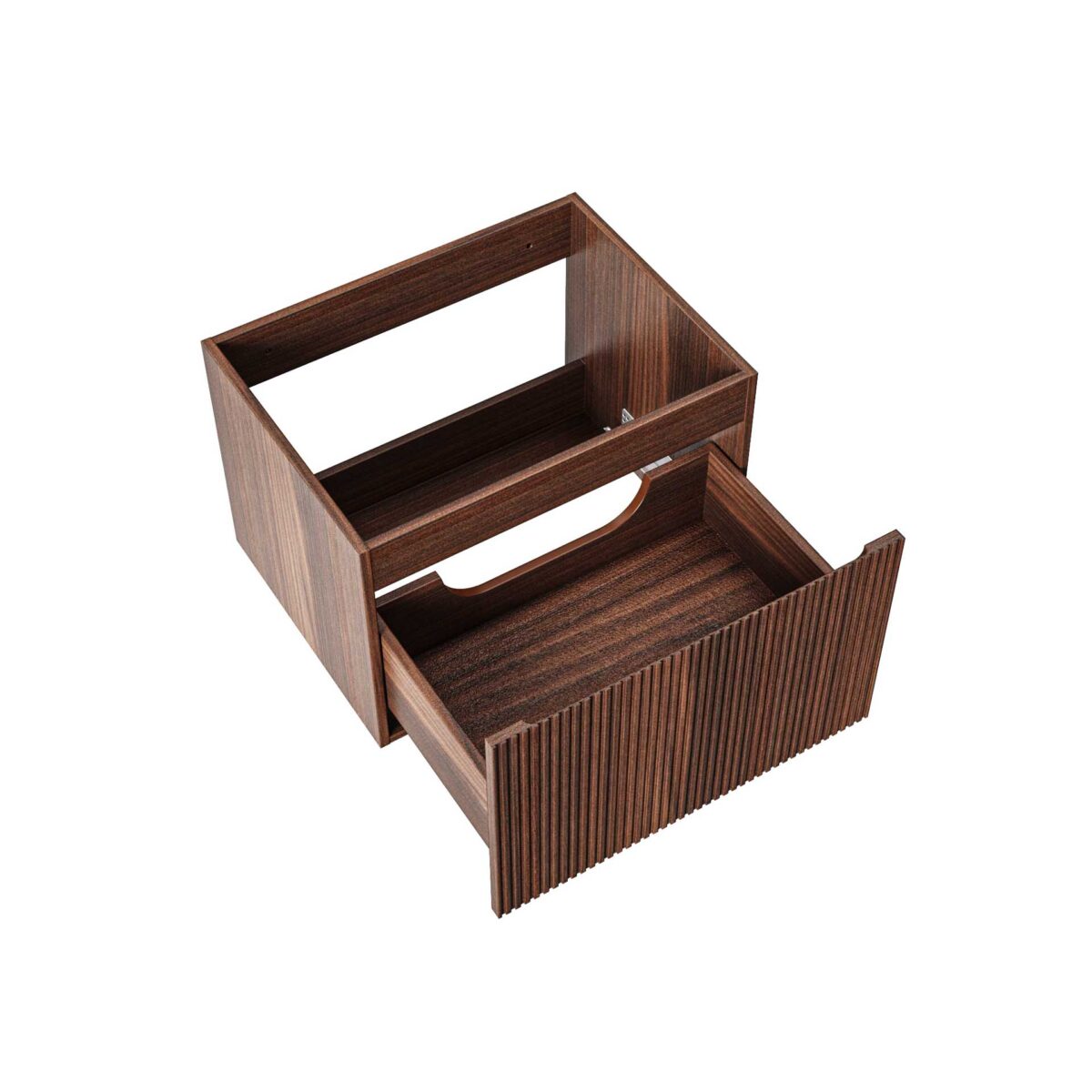 Aloni Ela Wastafelkast - 1 Lade - Greeploos - Soft Close – 60x40x45 Cm - Wenge - Afbeelding 2