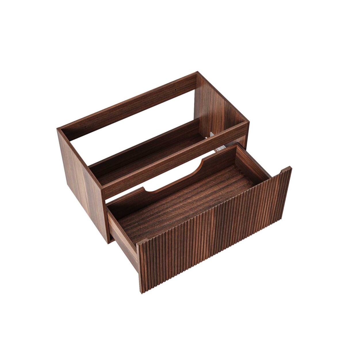 ALONI ELA MEUBLE SOUS-VASQUE - 1 TIROIR - SANS POIGNEE - SOFT CLOSE – 80X40X45 CM - WENGE - Image 2