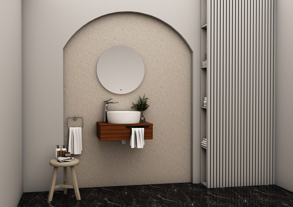 Felix Onderkast Met Handdoekuitsparing (60cm) - Walnoot - Afbeelding 2