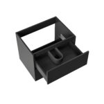 ALONI HAYAT MEUBLE SOUS-VASQUE - 2 TIROIRS - SANS POIGNEE - SOFT CLOSE – 59,5X50X45 CM - NOIR MAT - Image 9