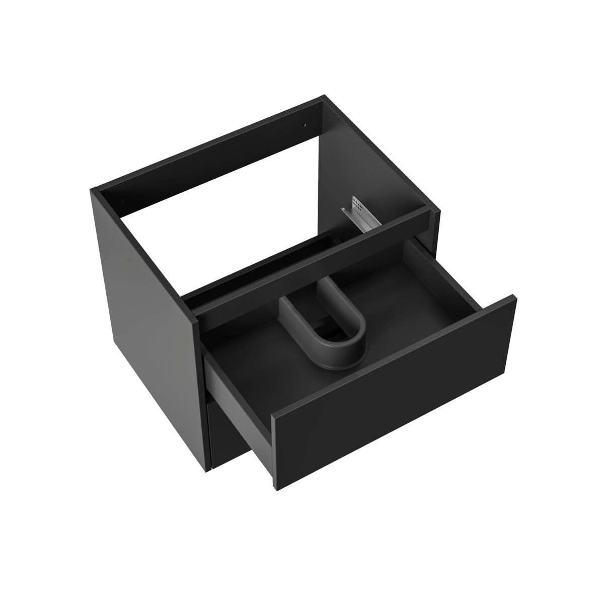 ALONI HAYAT MEUBLE SOUS-VASQUE - 2 TIROIRS - SANS POIGNEE - SOFT CLOSE – 59,5X50X45 CM - NOIR MAT - Image 3