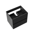 ALONI HAYAT MEUBLE SOUS-VASQUE - 2 TIROIRS - SANS POIGNEE - SOFT CLOSE – 59,5X50X45 CM - NOIR MAT - Image 2