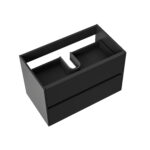 ALONI HAYAT MEUBLE SOUS-VASQUE - 2 TIROIRS - SANS POIGNEE - SOFT CLOSE – 59,5X50X45 CM - NOIR MAT - Image 28