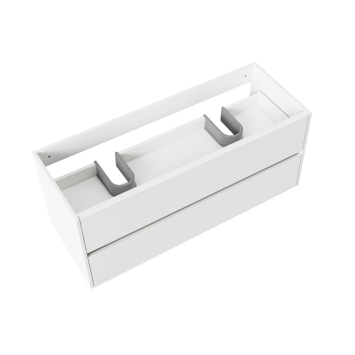 ALONI HAYAT MEUBLE SOUS-VASQUE - 2 TIROIRS - SANS POIGNEE - SOFT CLOSE – 59,5X50X45 CM - BLANC BRILLANT - Image 34