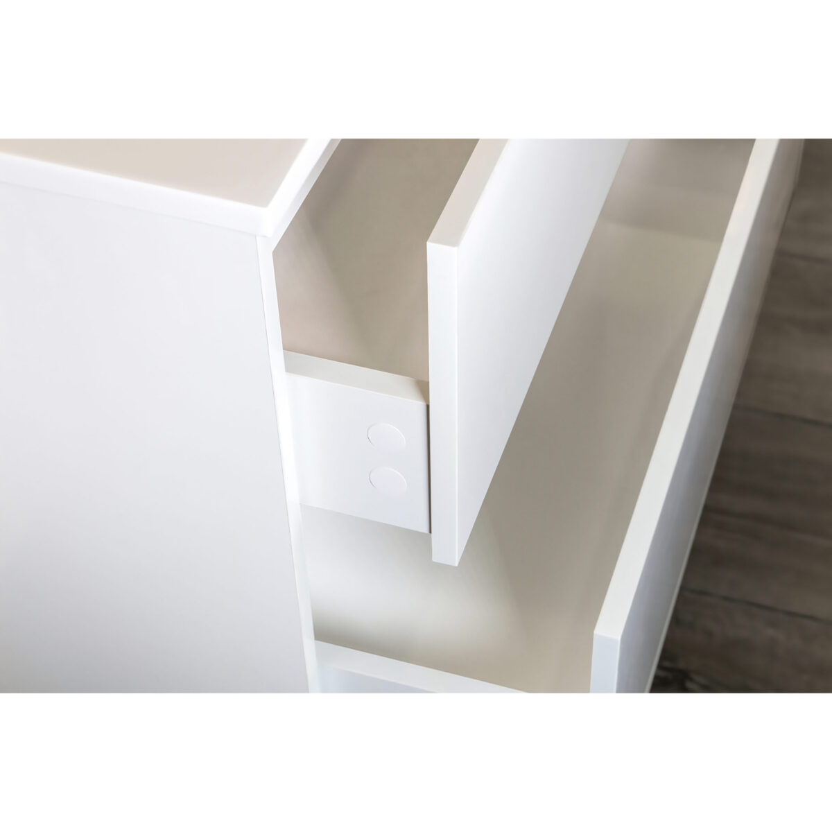 ALONI HAYAT MEUBLE SOUS-VASQUE - 2 TIROIRS - SANS POIGNEE - SOFT CLOSE – 59,5X50X45 CM - BLANC BRILLANT - Image 11