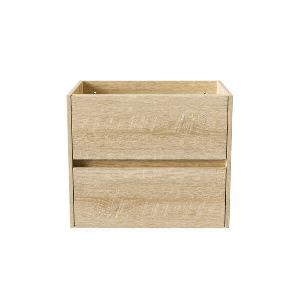 ALONI HAYAT MEUBLE SOUS-VASQUE - 2 TIROIRS - SANS POIGNEE - SOFT CLOSE – 59,5X50X45 CM - CHÊNE