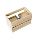 Aloni Hayat Meuble Sous-Vasque - 2 Tiroirs - Sans Poignee - Soft Close – 59,5x50x45 Cm - Chêne – Image 28