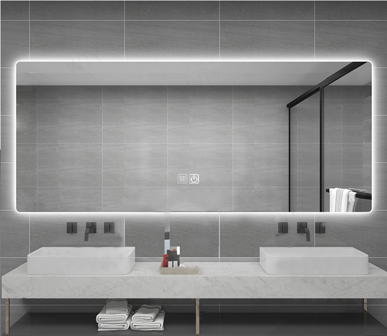 LDH1179a.jpg ALONI QUEEN MIROIR - AVEC ÉCLAIRAGE LED - RECTANGULAIRE - SANS CADRE - AVEC CHAUFFAGE - TEMPÉRATURE DE COULEUR LED 3500-6500K - 160X60CM - Image 1