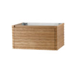 Kamellia Meuble Sous-Vasque - 1 Tiroir - Sans Poignée - Soft Close – 79x40x52 Cm - Noyer Clair – Image 7