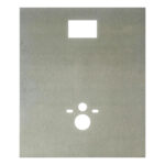 ALONI PANNEAU RÉSISTANT À L'EAU POUR WC SUSPENDU - MDF - PRÉPERFORÉ - COMPATIBLE AVEC RÉSERVOIRS ENCASTRÉS GEBERIT - 122X100X1,5 CM