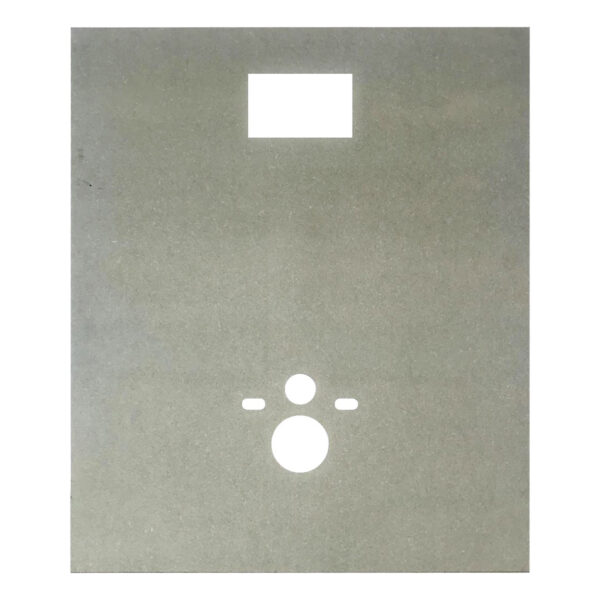 ALONI PANNEAU RÉSISTANT À L'EAU POUR WC SUSPENDU - MDF - PRÉPERFORÉ - COMPATIBLE AVEC RÉSERVOIRS ENCASTRÉS GEBERIT - 122X100X1,5 CM