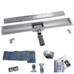 Coffre De Douche Aloni En Acier Inoxydable Complet 80cm