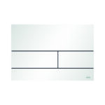 TECESQUARE II MÉTAL PLAQUE DE DÉCLENCHEMENT WC -DOUBLE CHASSE - BLANC MAT