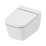 TECENEO TOILET SUSPENDU AVEC BIDET - AVEC MITIGEUR DE BIDET - EAU FROIDE - AVEC ABATTANT - 54 CM - BLANC BRILLANT