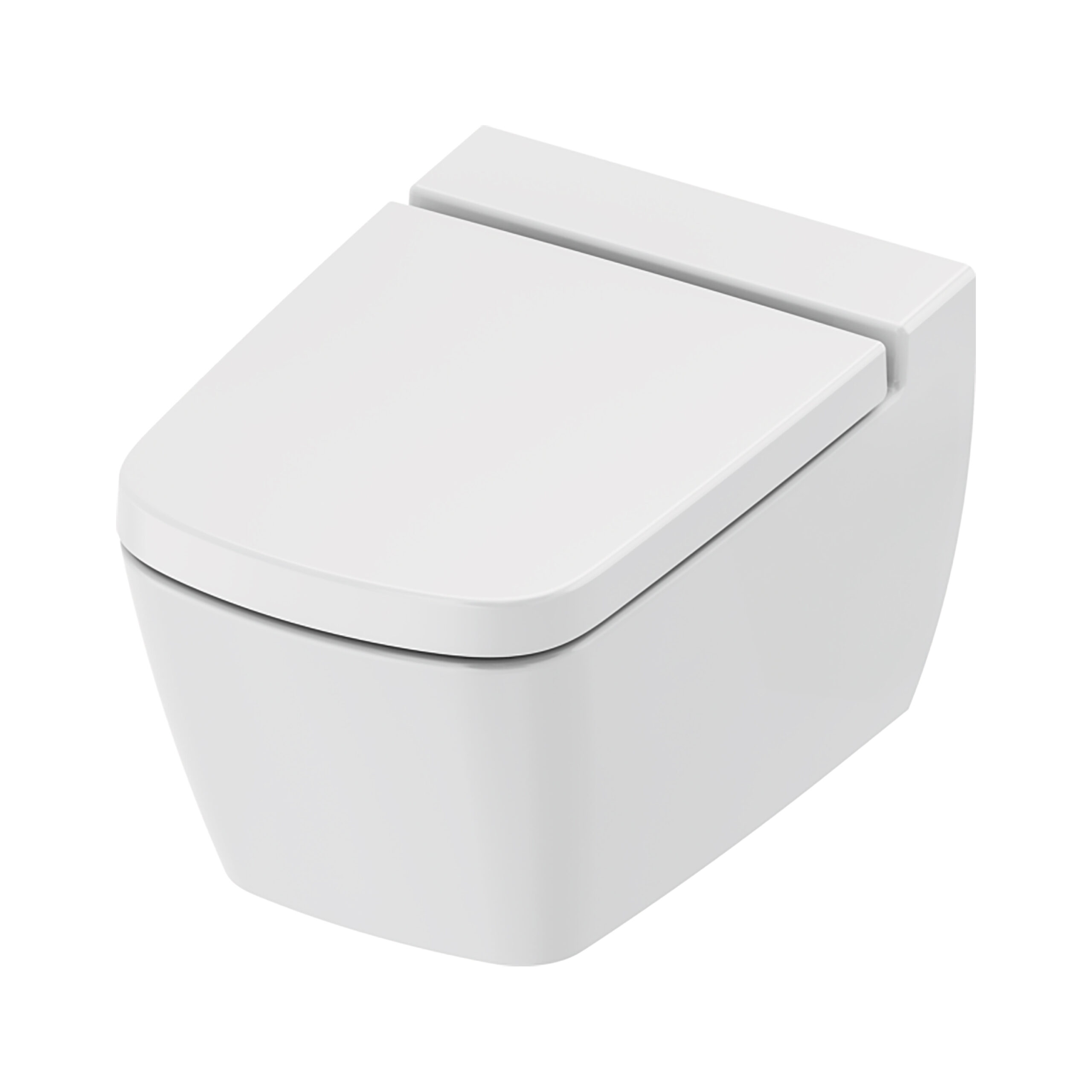 9700212.jpg TECENEO TOILET SUSPENDU AVEC BIDET - AVEC MITIGEUR DE BIDET - EAU FROIDE - AVEC ABATTANT - 54 CM - BLANC BRILLANT - Image 1