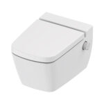 TECENEO TOILET SUSPENDU AVEC BIDET - AVEC MITIGEUR DE BIDET - EAU CHAUDE ET FROIDE - AVEC ABATTANT - 54 CM - BLANC BRILLANT