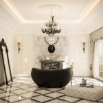 ADONISM BAIGNOIRE AUTOPORTANTE AVEC JETS HYDROMASSAGE (190X96X82CM) - NOIR MAT - Image 2