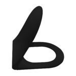 ALONI DUROPLAST SIÈGE DE TOILETTE FLAT, QUICK RELEASE, CHARNIÈRES INOX, SOFT-CLOSE NOIR MAT