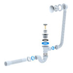 ALONI SIPHON DE BAIN FLEXIBLE AVEC CRÉPINE Ø50MM - Image 2