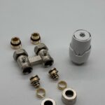 Erfu H-Block Aansluitset Voor Vloeruitlaat Met Thermostatische Kop M30 1/2m-16/2