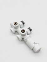 Vanne De Radiateur Erfu - Design - Thermostatique - Raccordement Mur Et Sol - 1/2mx16/2 M30 - Blanc Mat