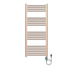 BELRAD SÈCHE-SERVIETTES ÉLECTRIQUE – AVEC THERMOSTAT NUMÉRIQUE PROGRAMMABLE – SMART WIFI - RACCORD À DROITE – 700W – 1200X500 MM – CUIVRE BROSSÉ