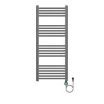 BELRAD SÈCHE-SERVIETTES ÉLECTRIQUE – AVEC THERMOSTAT NUMÉRIQUE PROGRAMMABLE – SMART WIFI - RACCORD À DROITE – 700W – 1200X500 MM – GUNMETAL