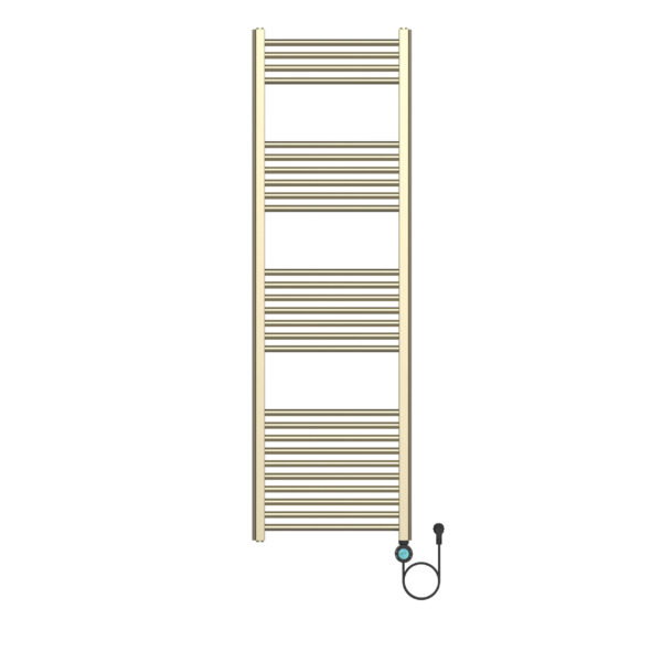 BELRAD SÈCHE-SERVIETTES ÉLECTRIQUE – AVEC THERMOSTAT NUMÉRIQUE PROGRAMMABLE – SMART WIFI - RACCORD À DROITE – 700W – 1600X500 MM – OR BROSSÉ