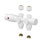 Radiatorklep - Design - Thermostatisch - Wand- En Vloeraansluiting - 1/2" Buitendraadx16/2 M30 - Glanzend Wit - Afbeelding 2