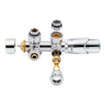 KIT DE RACCORDEMENT CENTRAL ÉQUERRE CHROME M30X16/2