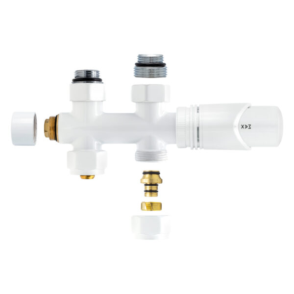 KIT DE RACCORDEMENT CENTRAL DROIT BLANC M30X16/2