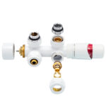 Kit De Raccordement Central Équerre  Blanc M30x16/2 - Afbeelding 3