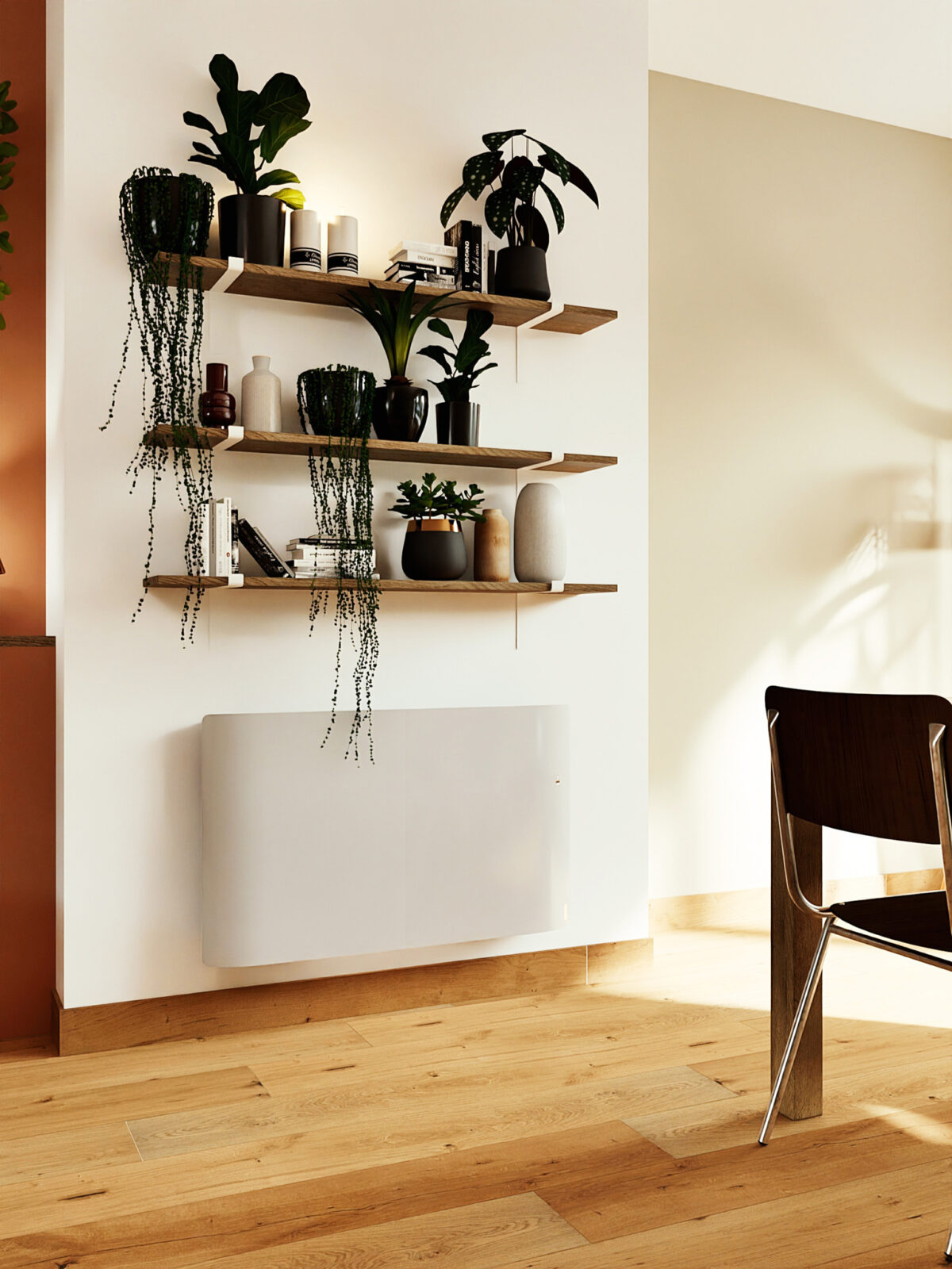 Radiateur Electrique Mural Blanc Avec Prise + Program 2000w-Lxh:119x56,5 – Image 2