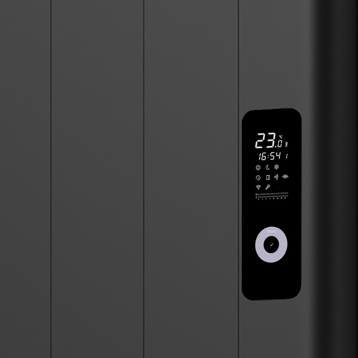 Radiateur Électrique Noir/Mur Avec Prise + Programme Wifi 2000w – Image 2