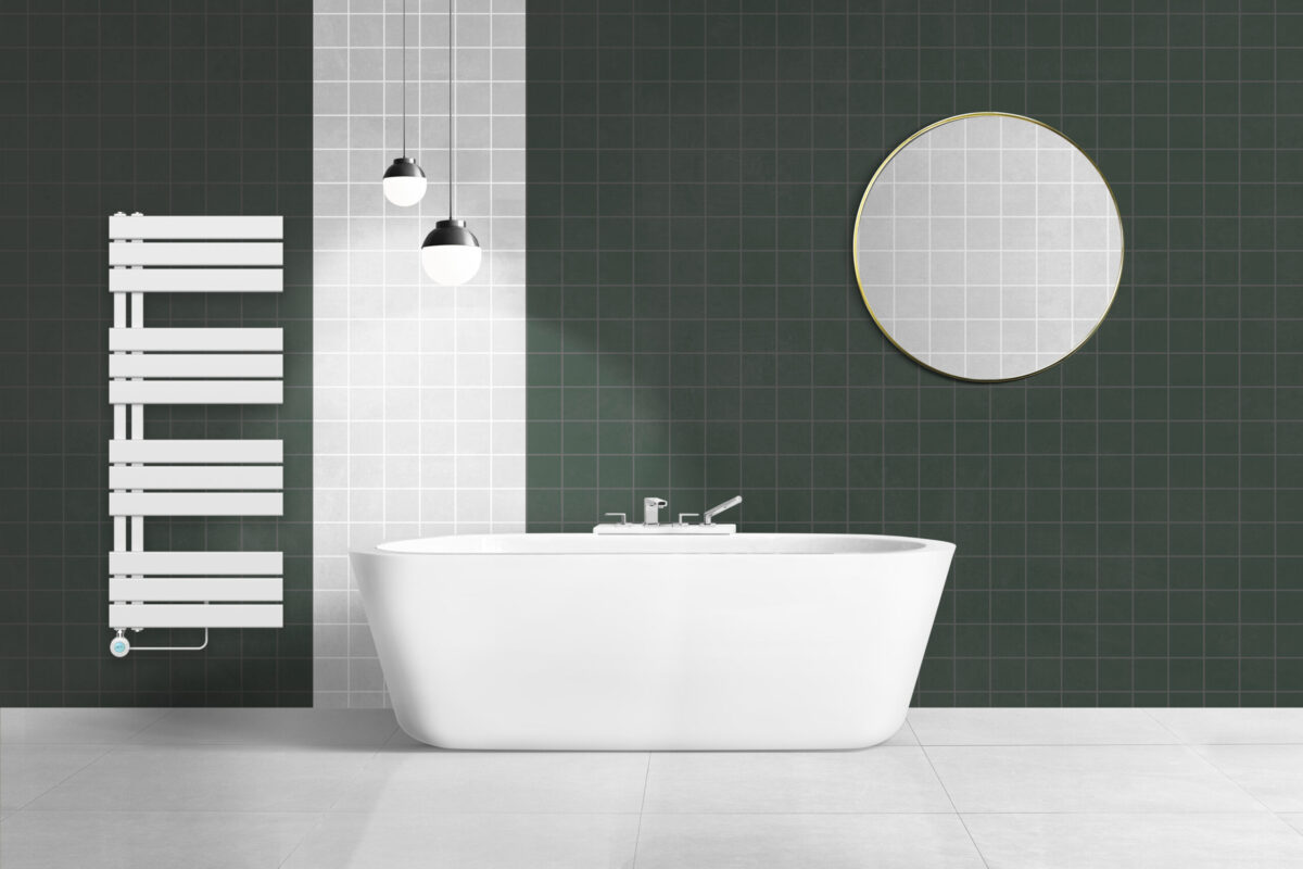 BELRAD SÈCHE-SERVIETTES ÉLECTRIQUE – AVEC THERMOSTAT NUMÉRIQUE PROGRAMMABLE – RACCORD À GAUCHE – 755W – 1600X500 MM – BLANC - Image 2