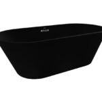 ALONI BAUCI BAIGNOIRE ÎLOT - SOLID SURFACE - 170X80X58,5 CM - NOIR MAT
