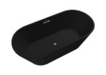 Baignoire Autoportante Aloni Bauci - Solid Surface - 170x80x58,5 Cm - Noir Mat – Image 4