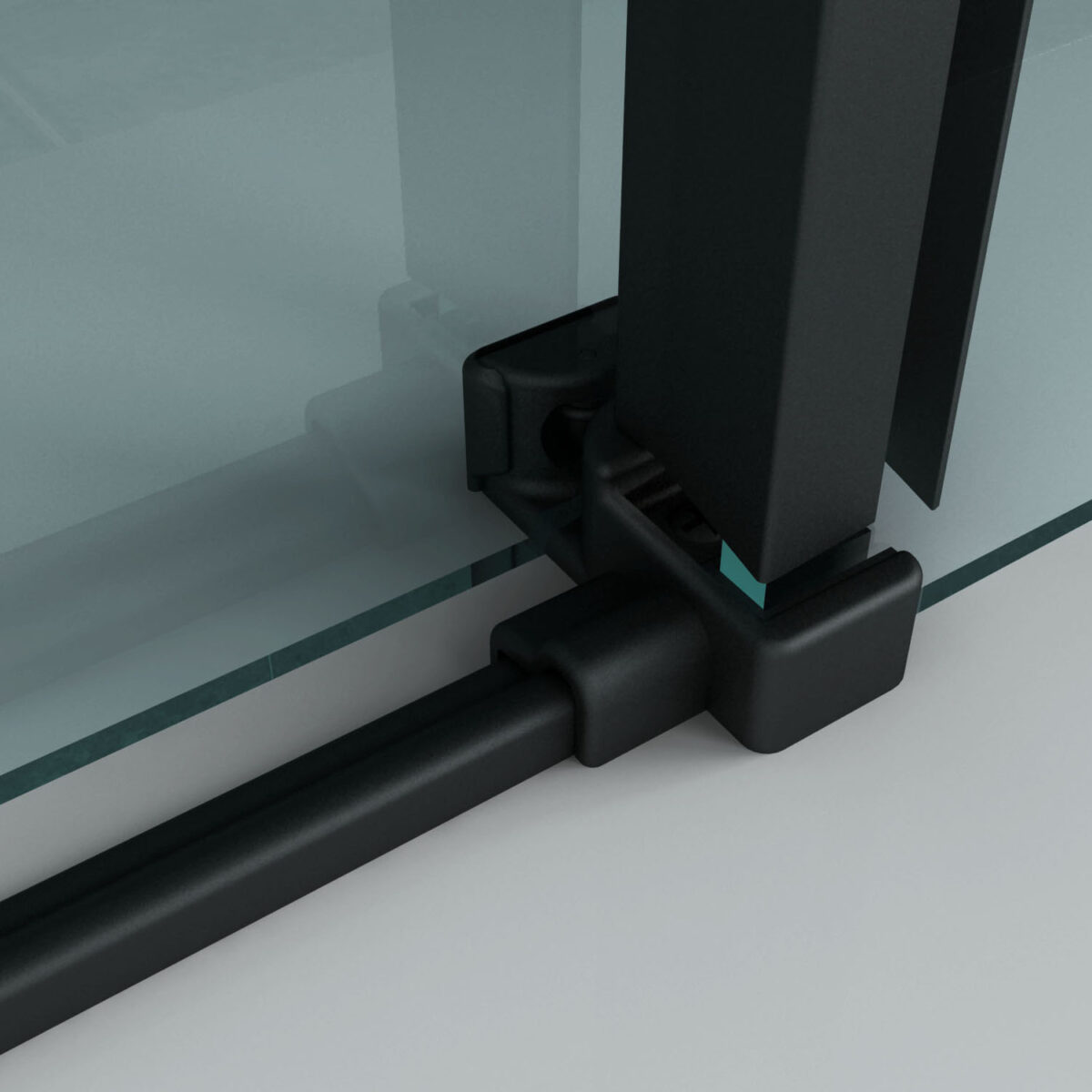 ALONI PORTE DE DOUCHE COULISSANTE 8MM (120X200CM) NOIR - Image 5