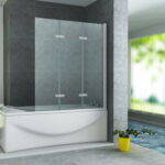 ALONI PAROI DE BAIN PLIANTE EN 3 PARTIES 6MM (130X140CM)