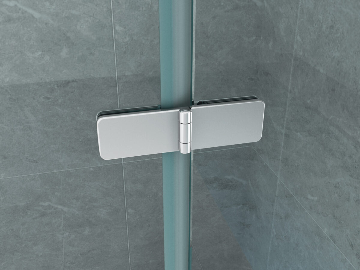 Aloni 3-Delige Badwand 6mm Inklapbaar (130x140cm) - Afbeelding 2