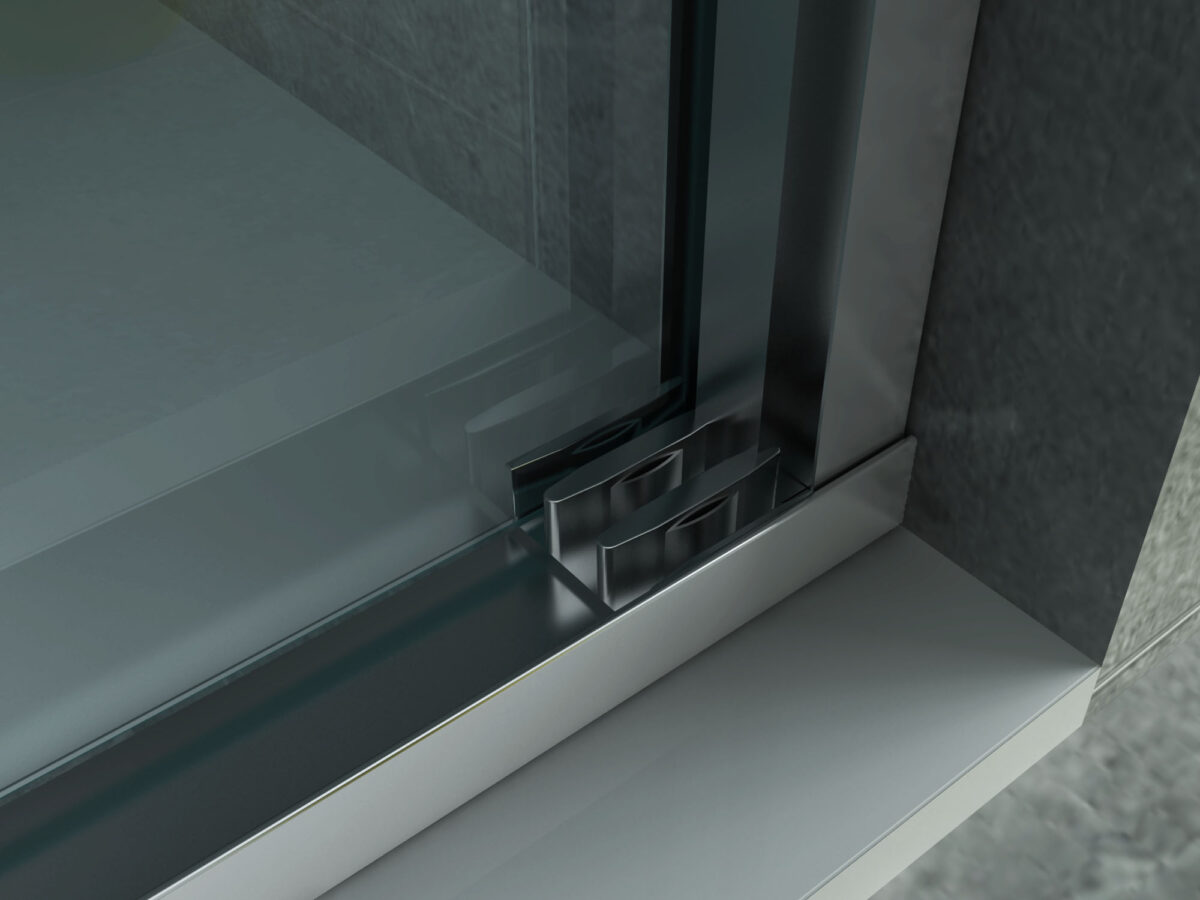 Aloni 3-Delige Nis Schuifdeur 8mm (80x200cm) - Afbeelding 2